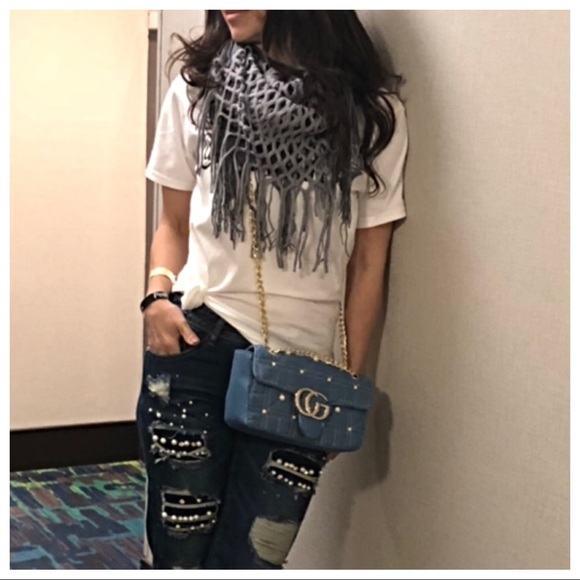 ✨LAST ONE ✨Grey fringe infinity scarf - Picture 2 of 5